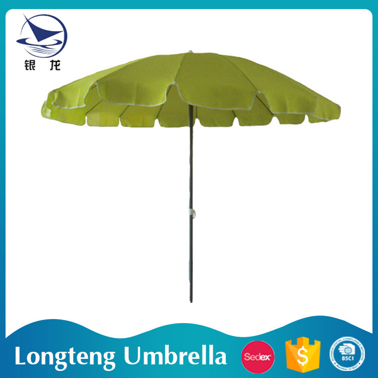 Bright Green 20k Ribs Big Size Beach Umbrella With Flap